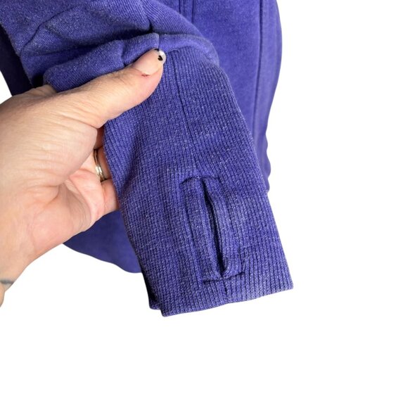 Mondetta Athletic Zip Up Jacket Sweatshirt Small Purple Pockets Thumb Holes - Picture 7 of 9